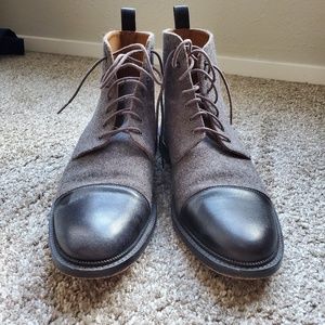 Taft Jack Boot in Grey/Oxblood